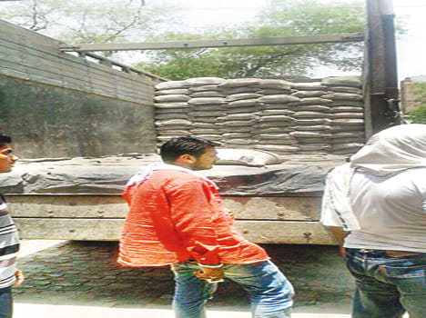 Police also seized four hundred bags of cement
