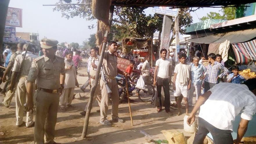 stampede on JCB during enchochement drive