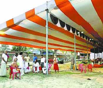 Governor Ram Naik today in Ayodhya
