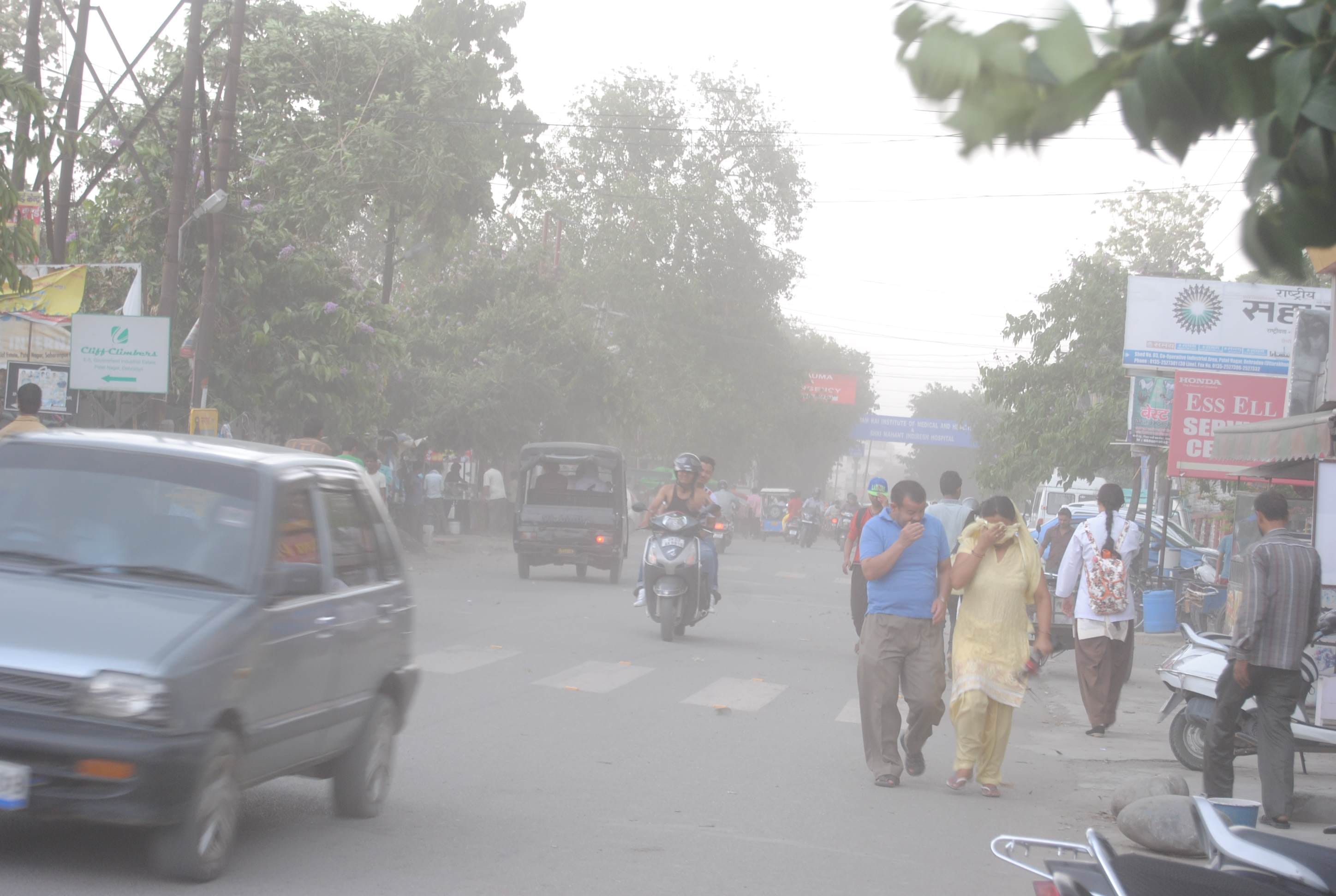 heavy rain after storm in dehradun