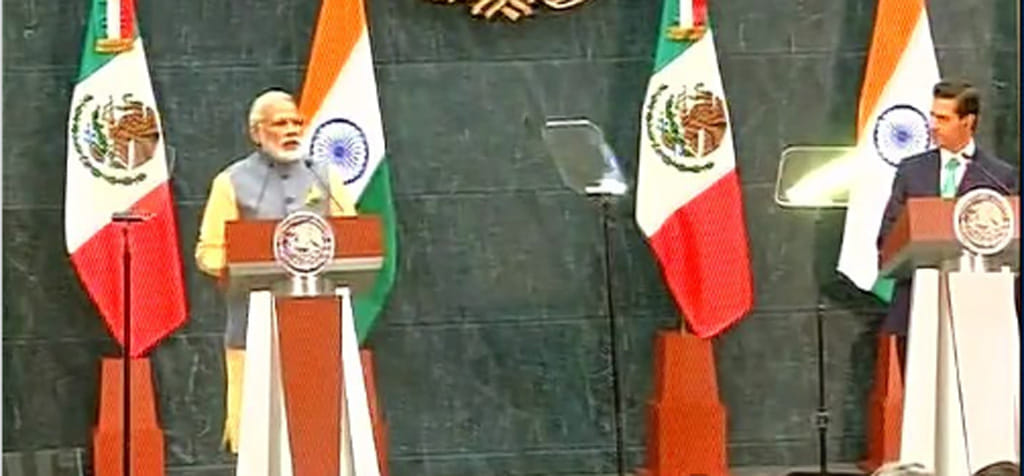 PM Modi & President of Mexico Enrique Pena Nieto issue a joint statement