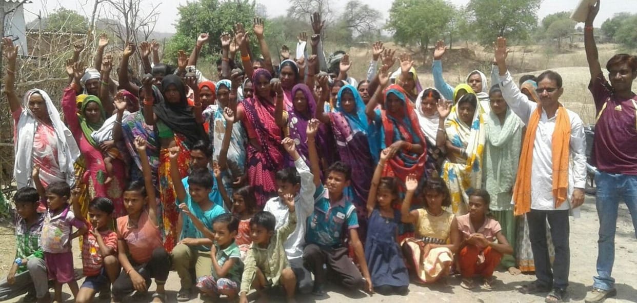 Villagers used to power the display Dibri