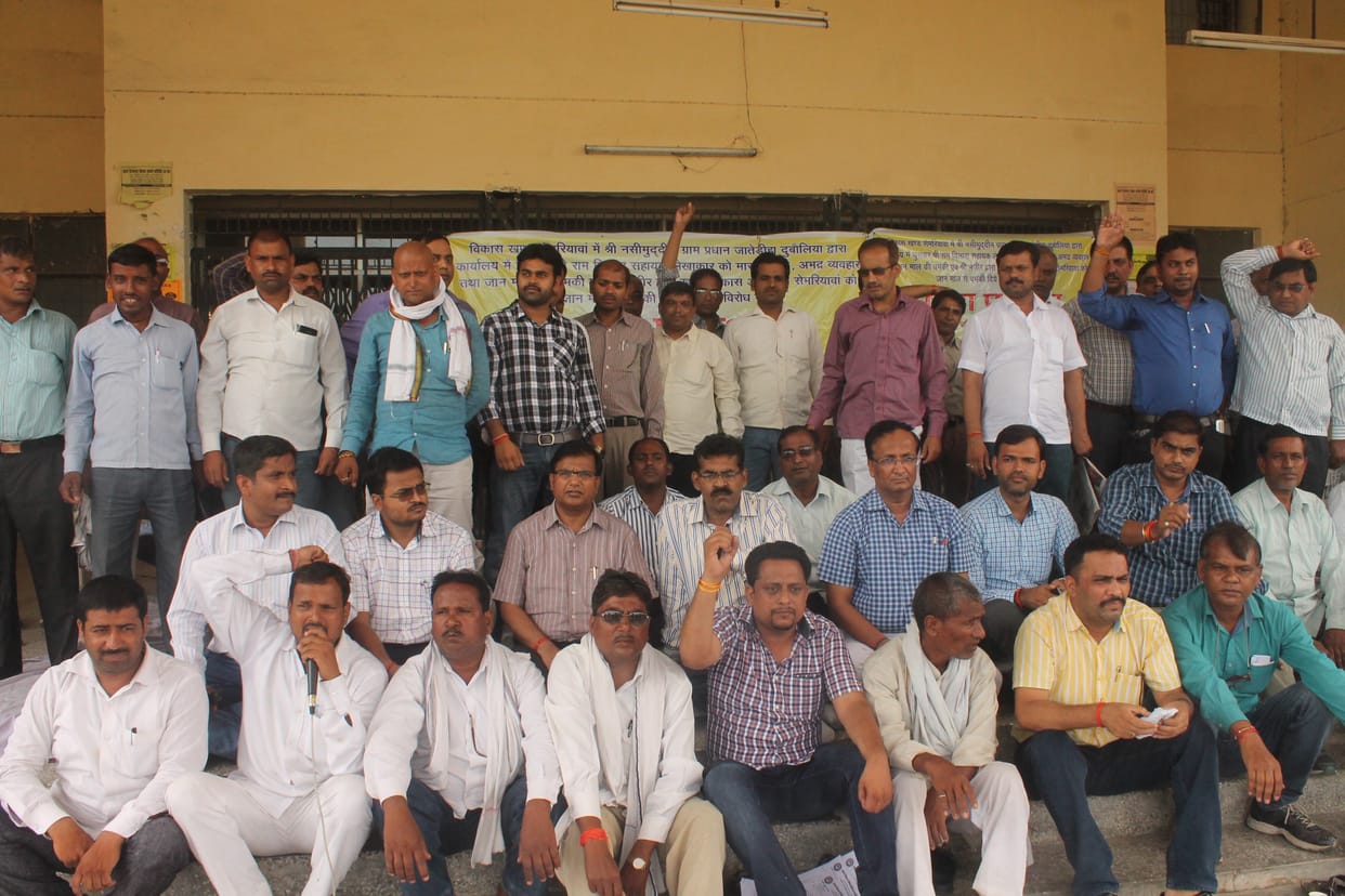 On strike, work stalled