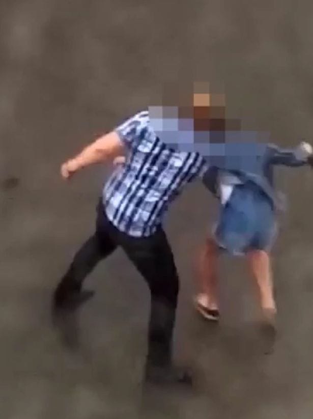brutal fight between couple goes viral