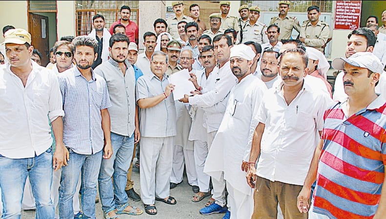 protest with traffic jam
