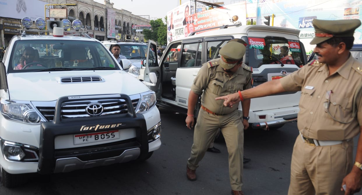 traffic police issues challan to minister gayatri prajapati