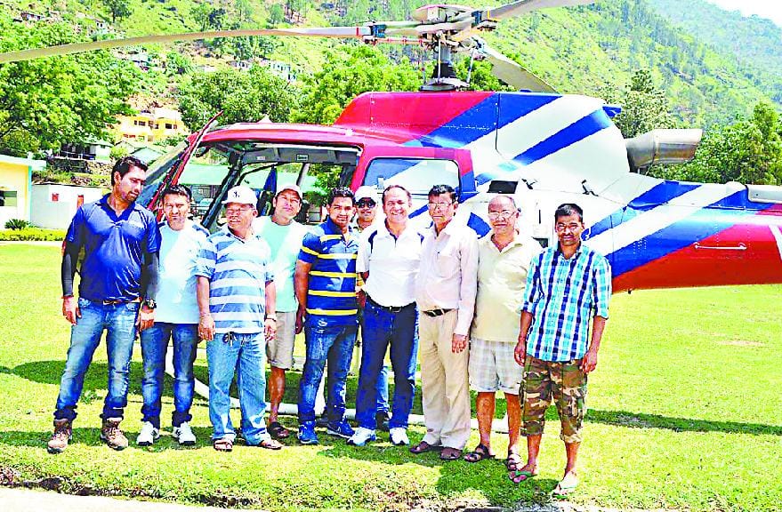 The helicopter flew for Dharchula Gunji and Grbyang