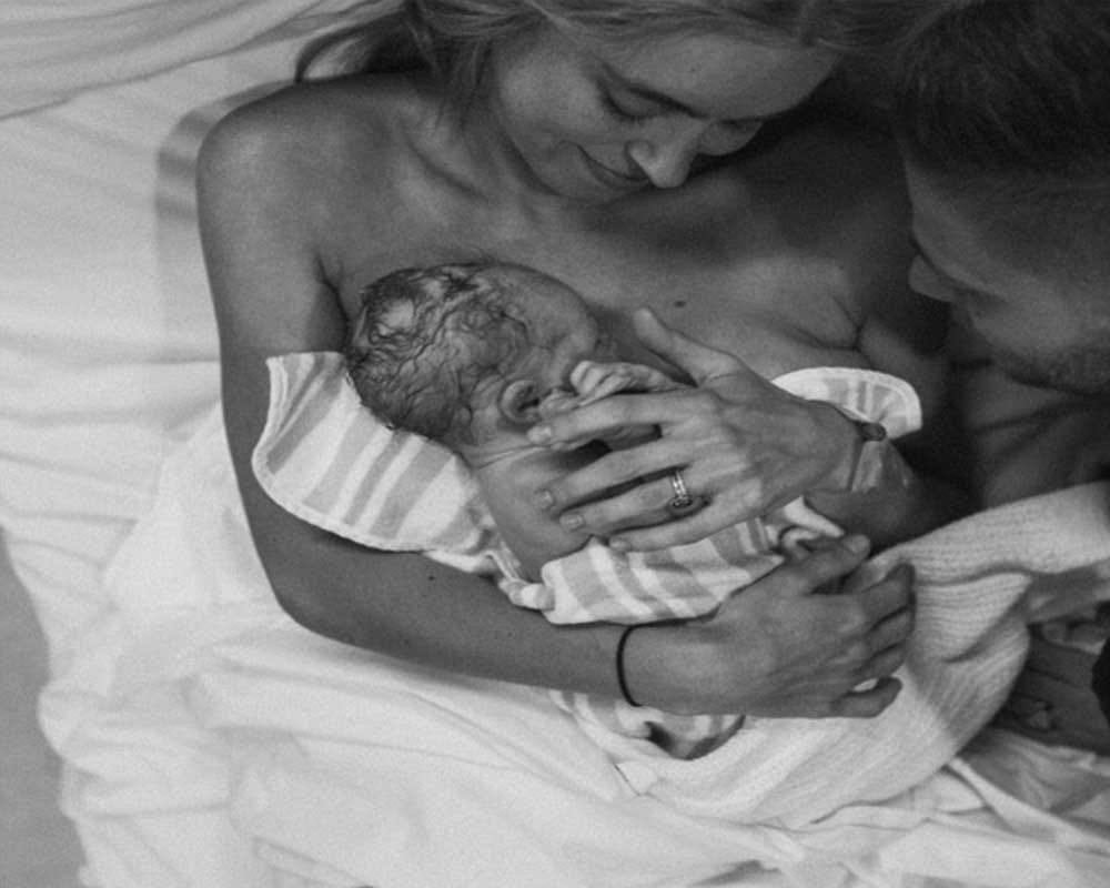 women endure labour pain, then new life is born