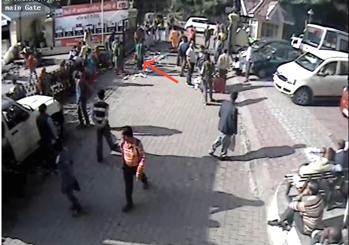 Garbage Scattered in IGMC campus before employees strike, cctv footage.