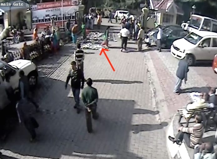 Garbage Scattered in IGMC campus before employees strike, cctv footage.