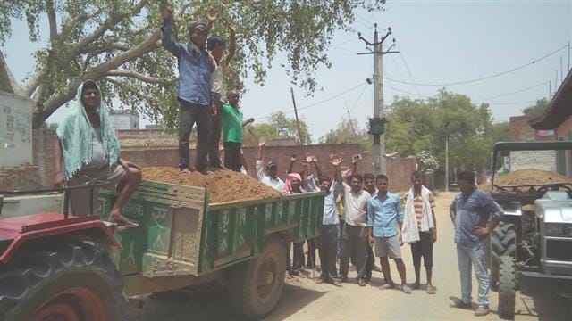 Mining uproar over again , stopped the tractor
