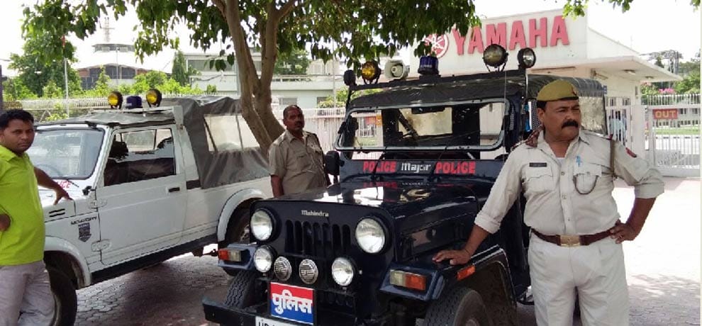 Yamaha company's temporary workers made violence, stone throwing on police
