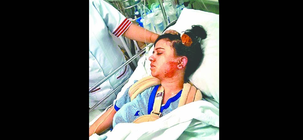 Incident: car took rickshaw up to 100 meters