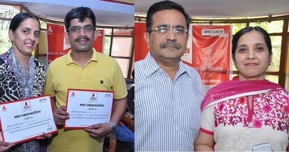 blood donation camp, amar ujala blood donation camp, mohali blood donation camp