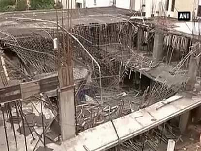 2 dead as newly constructed slab of building collapses