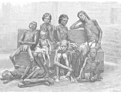 when britishers let 10 Lac Indian die during drought