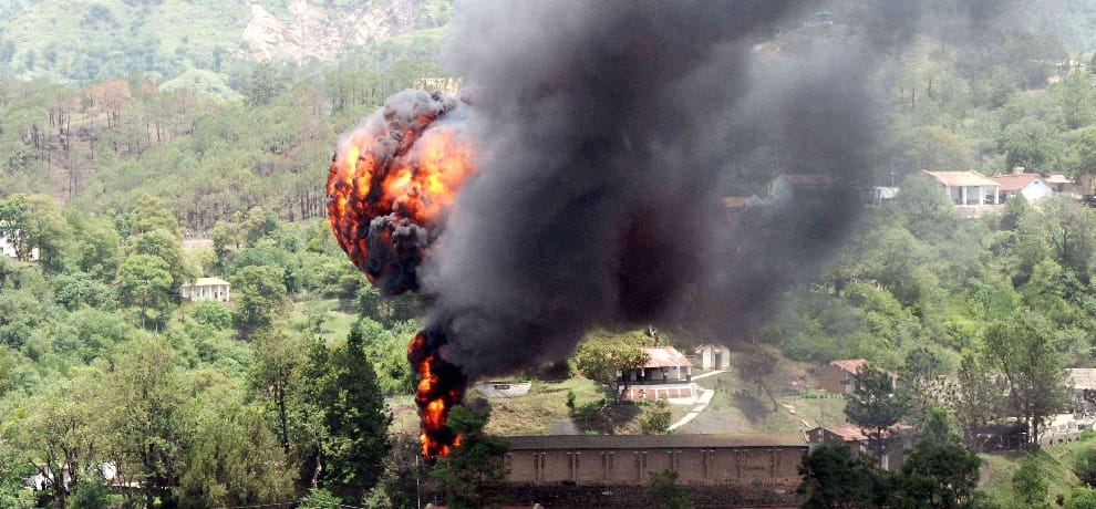 Fire in Army store at solan, himachal.