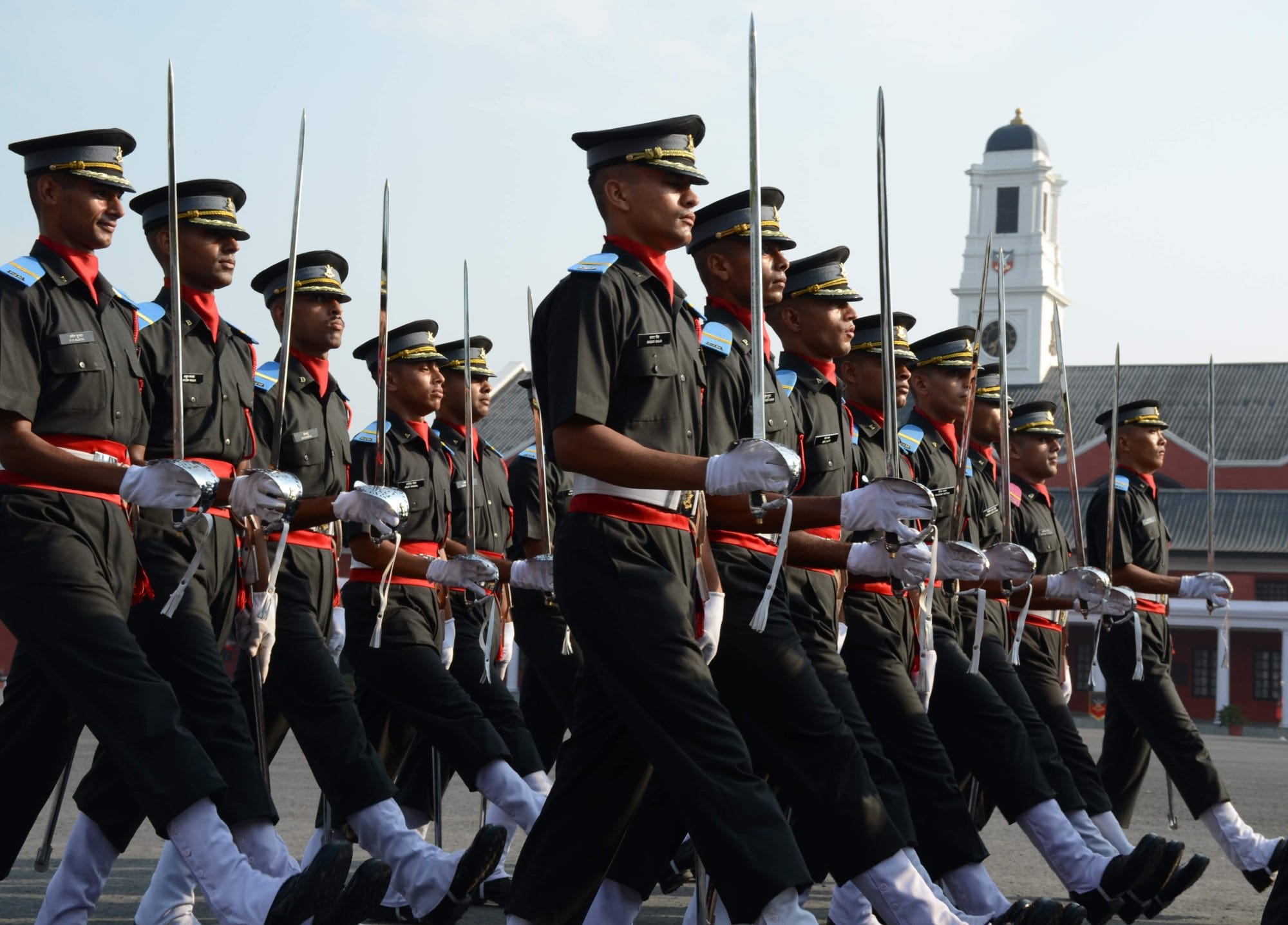 young army officer in passing out parade of ima.