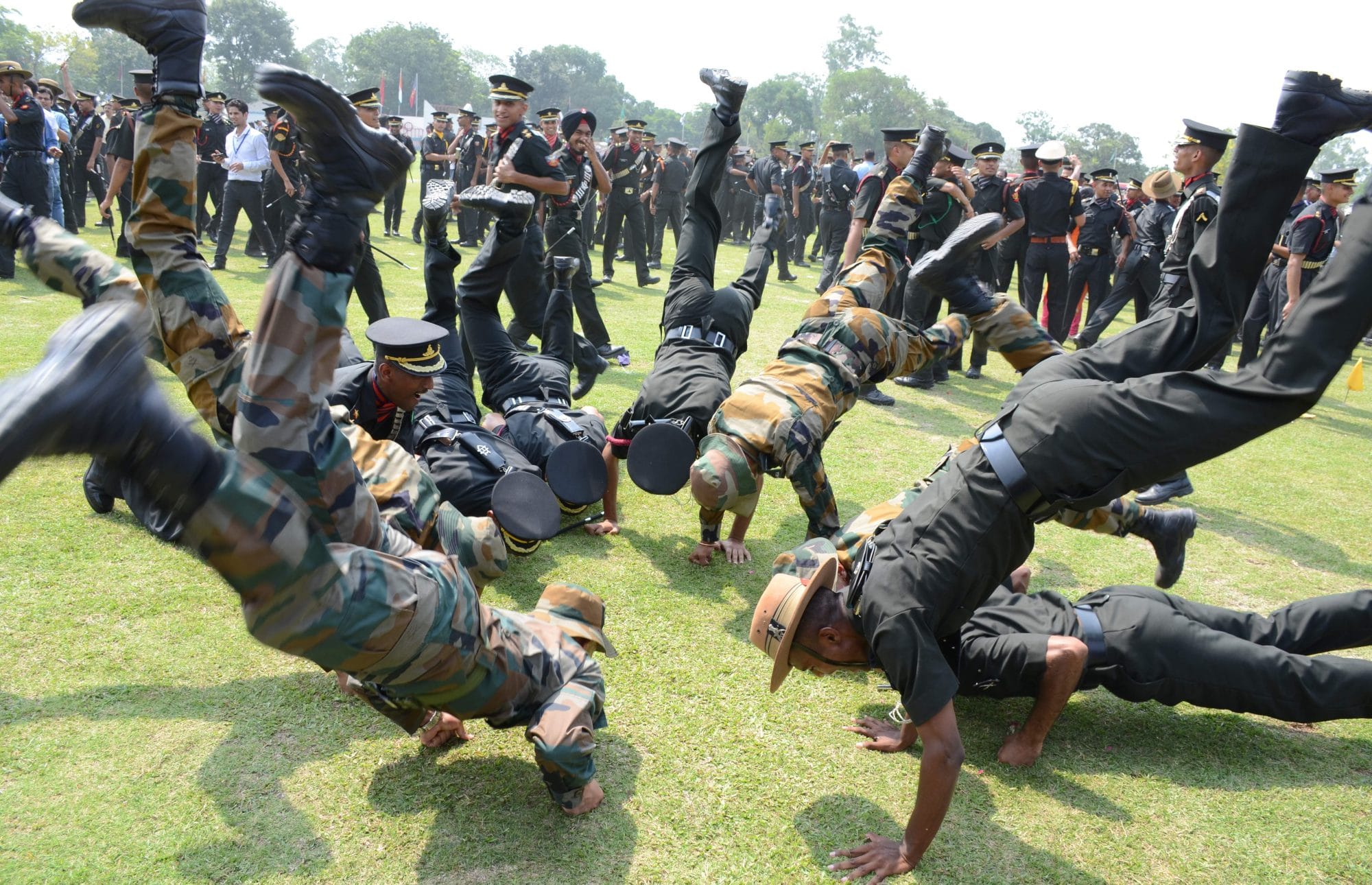 young army officer in passing out parade of ima.