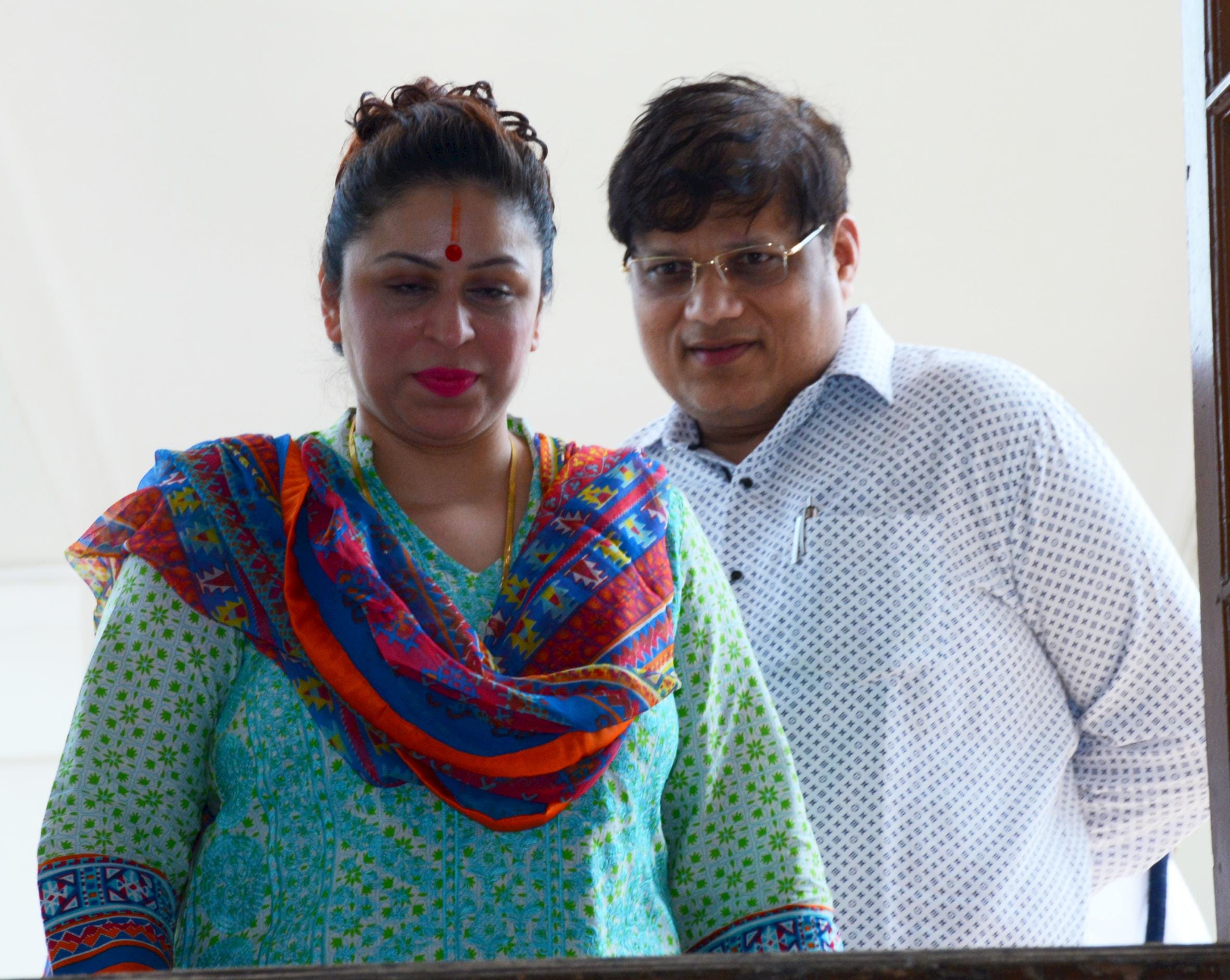preeti mahapatra reaches rajya sabha election venue with husband