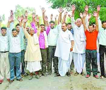 the villagers protest