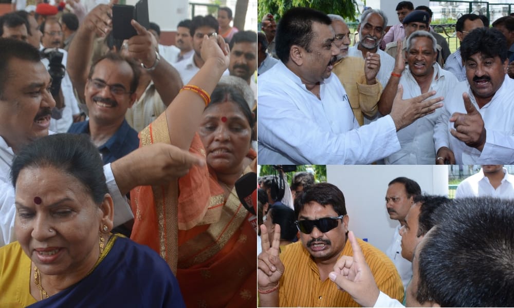 verbal war among politicians during rajya sabha voting