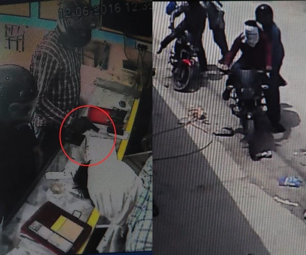 robbery in a jewellery shop in Lucknow.