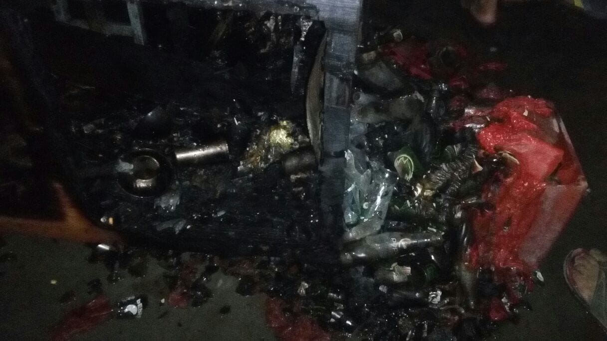 fire in shop, mangla