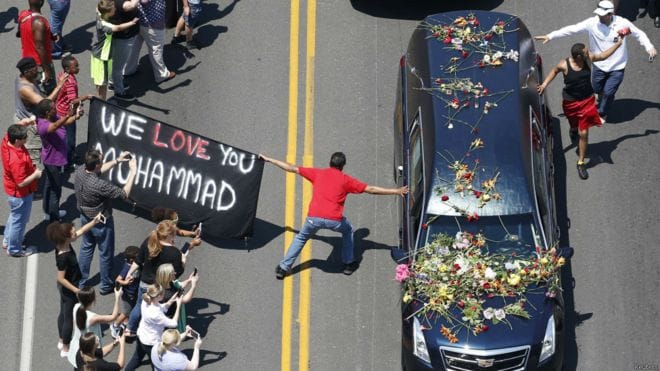 muhammad ali funeral procession picture gallery