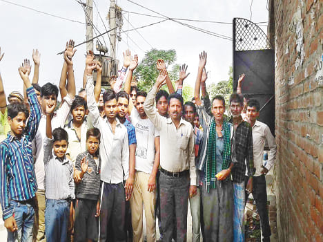Angry villagers burst of power lack