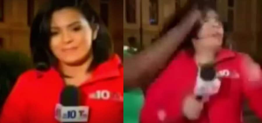 लाइव रिपोर्टिंग के दौरान हमला