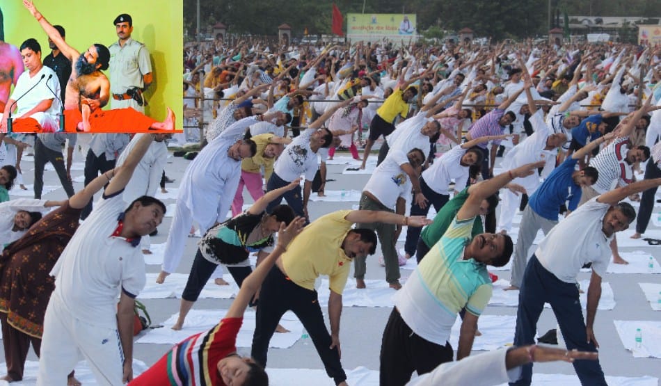 baba ramdev yoga camp of haryana's officers and political leader