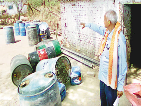 Illegally placed 44 Kerosene drums recovered