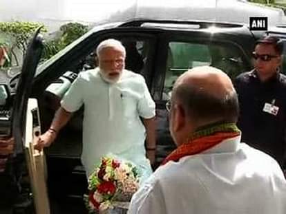 PM Modi arrives for BJP national executive meet