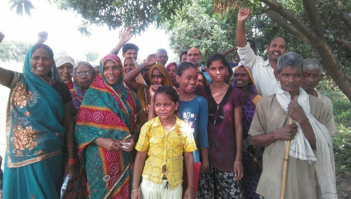 Villagers against shop