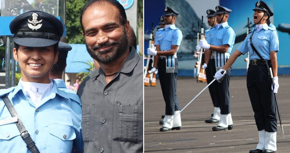 cloth shop owner daughter flying officer sapna sharma creats history
