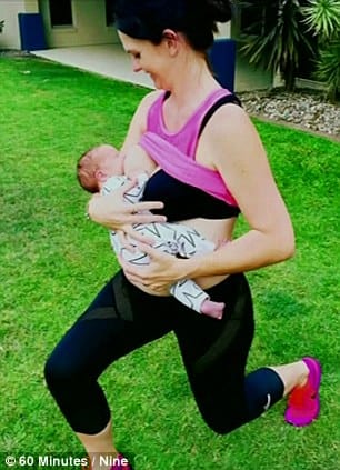 fitness blogger exercise with their children
