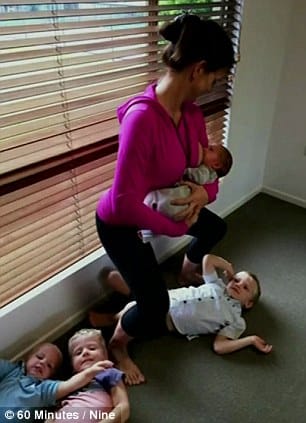 fitness blogger exercise with their children