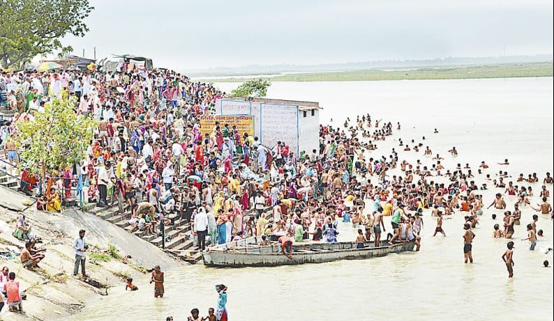 bath in ganga water