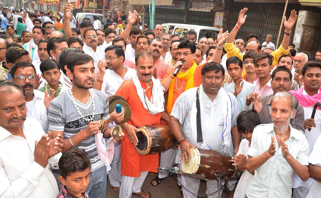 Lord Jagannath devotees showered flowers on.