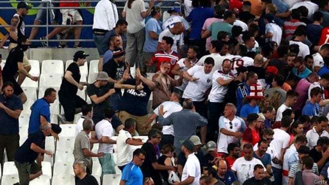 Russia may out of Euro 2016 if more stadium trouble UEFA