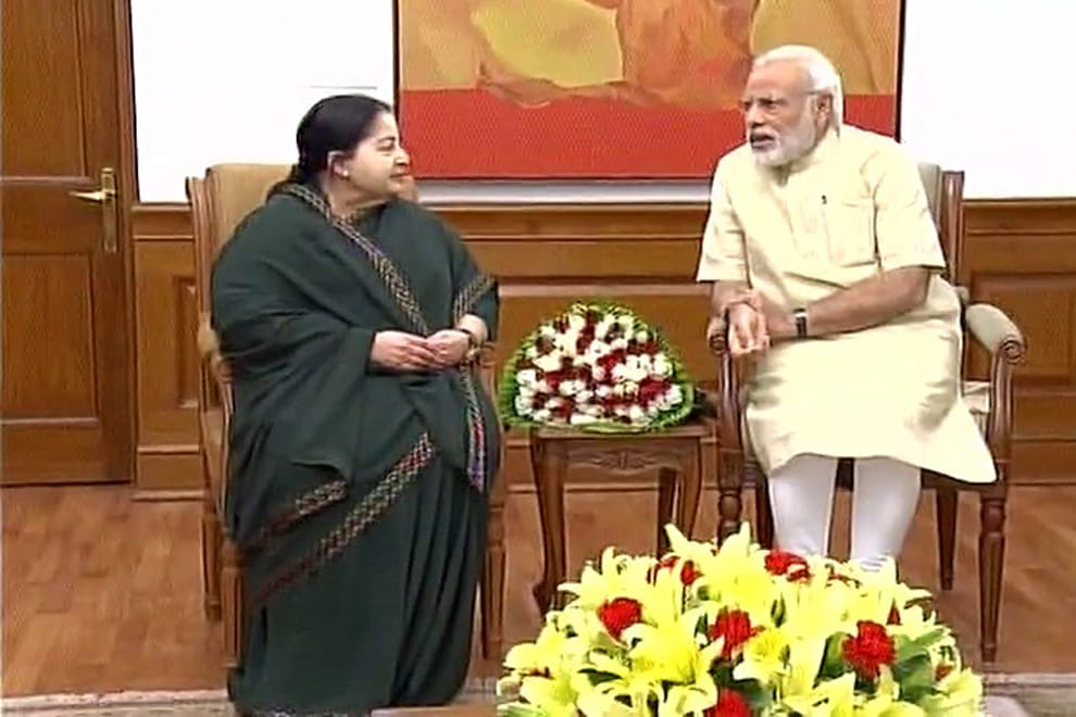 Tamil Nadu CM J Jayalalithaa meets PM Narendra Modi