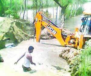 Minor Chandpur reaped are entered into the water five villages