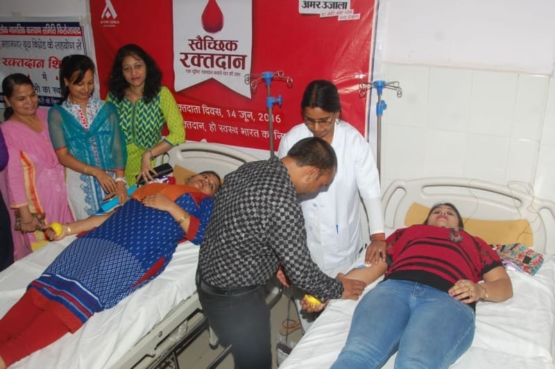 Ganesh in the hospital to donate blood today