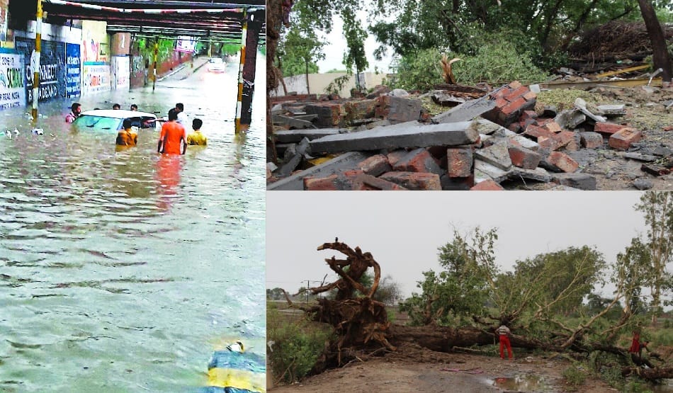 storm and heavy rain in moga, dairy shed dropped, 3 women killed