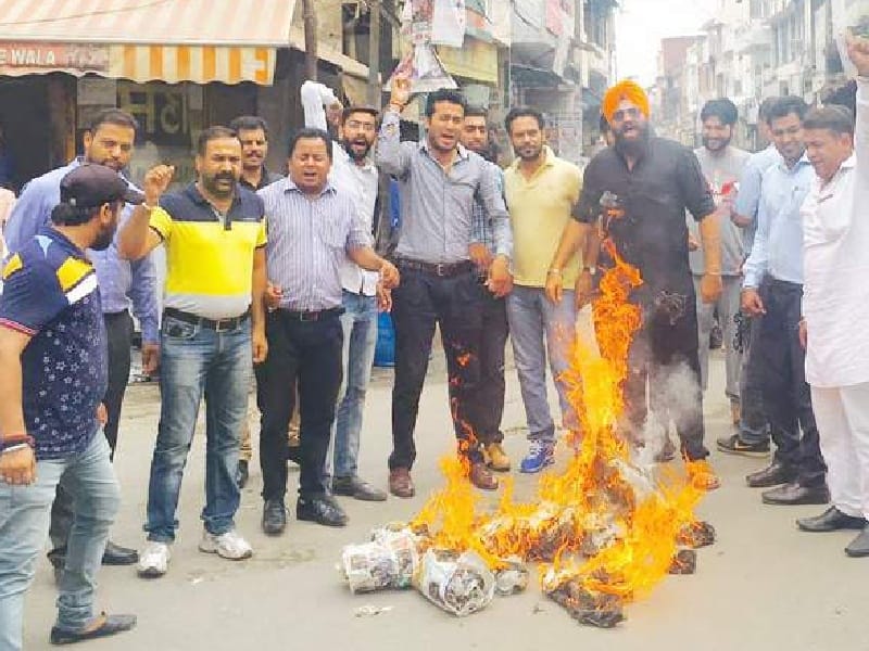 Youth congress, government, performance, protesting, Patiala