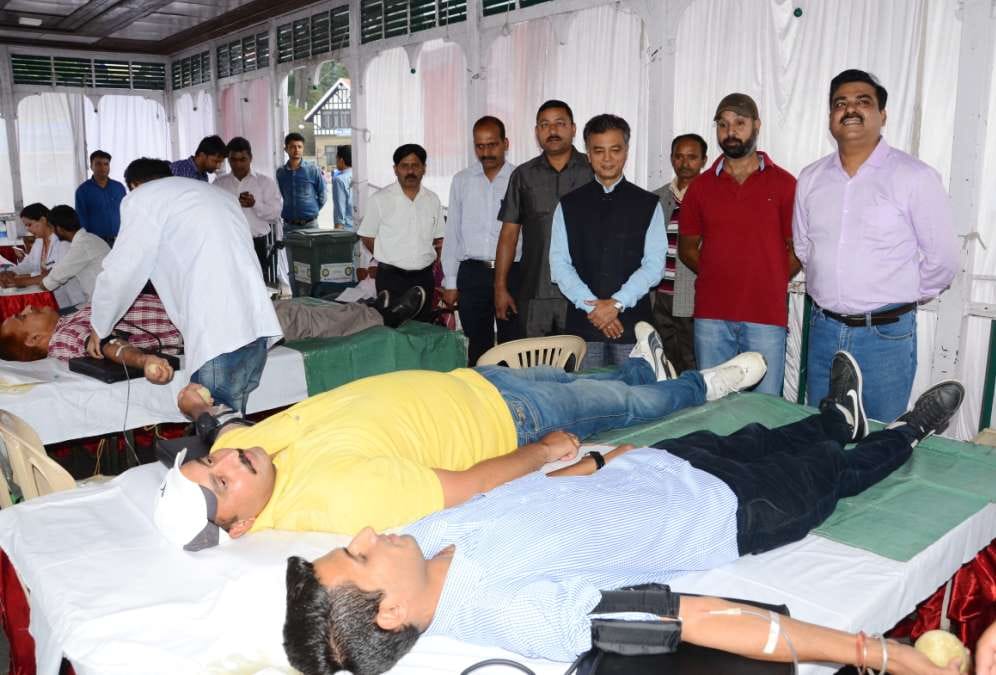 amar ujala blood donation camp at ridge shimla