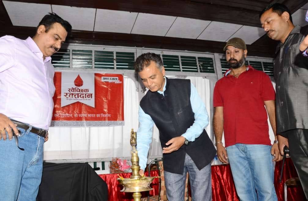 amar ujala blood donation camp at ridge shimla