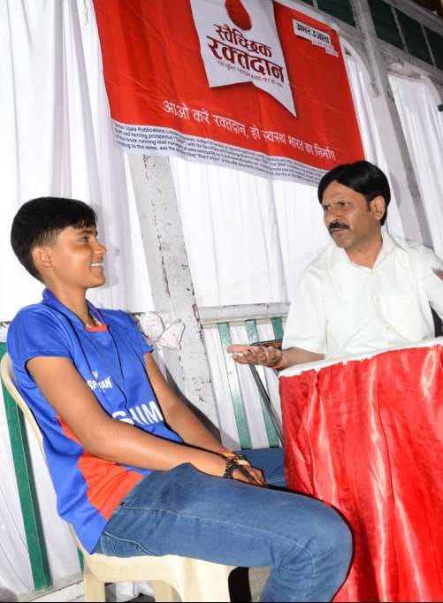 amar ujala blood donation camp at ridge shimla