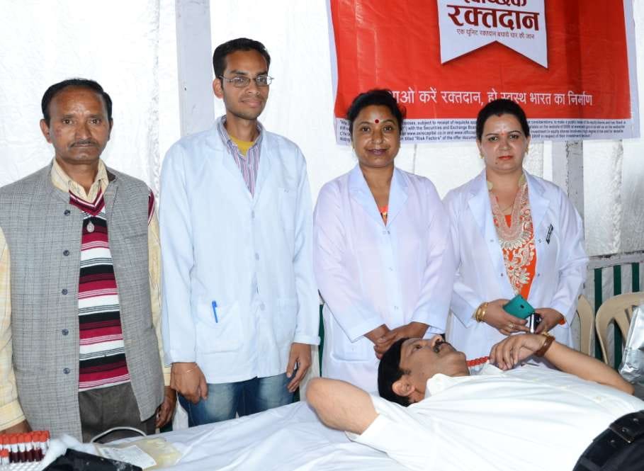 amar ujala blood donation camp at ridge shimla